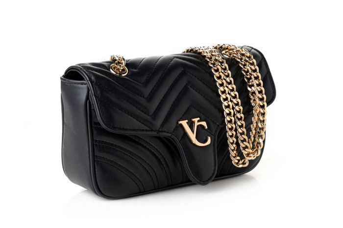 Vince Camuto Bolso Bandolera Negro Piel de Polivinilo con Dos Bolsillos Interiores Lucca